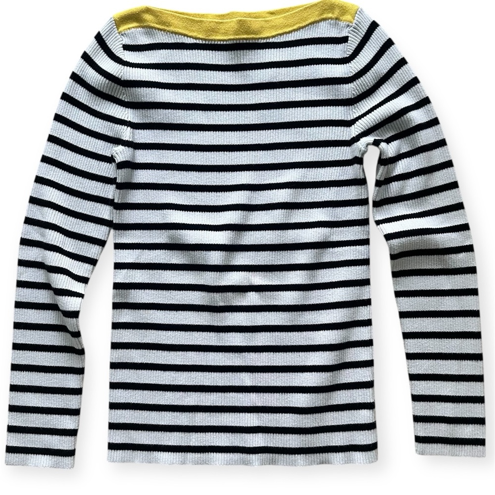 Lauren Ralph Lauren Striped Sweater - Black, White, Yellow